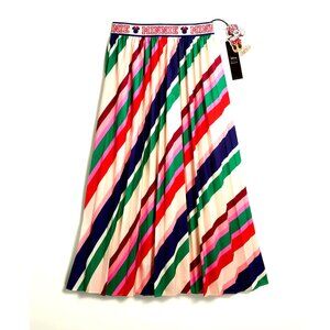 Disney Macy's Minnie Majorette Pleated Multi-Color Midi Skirt Size Large NWT